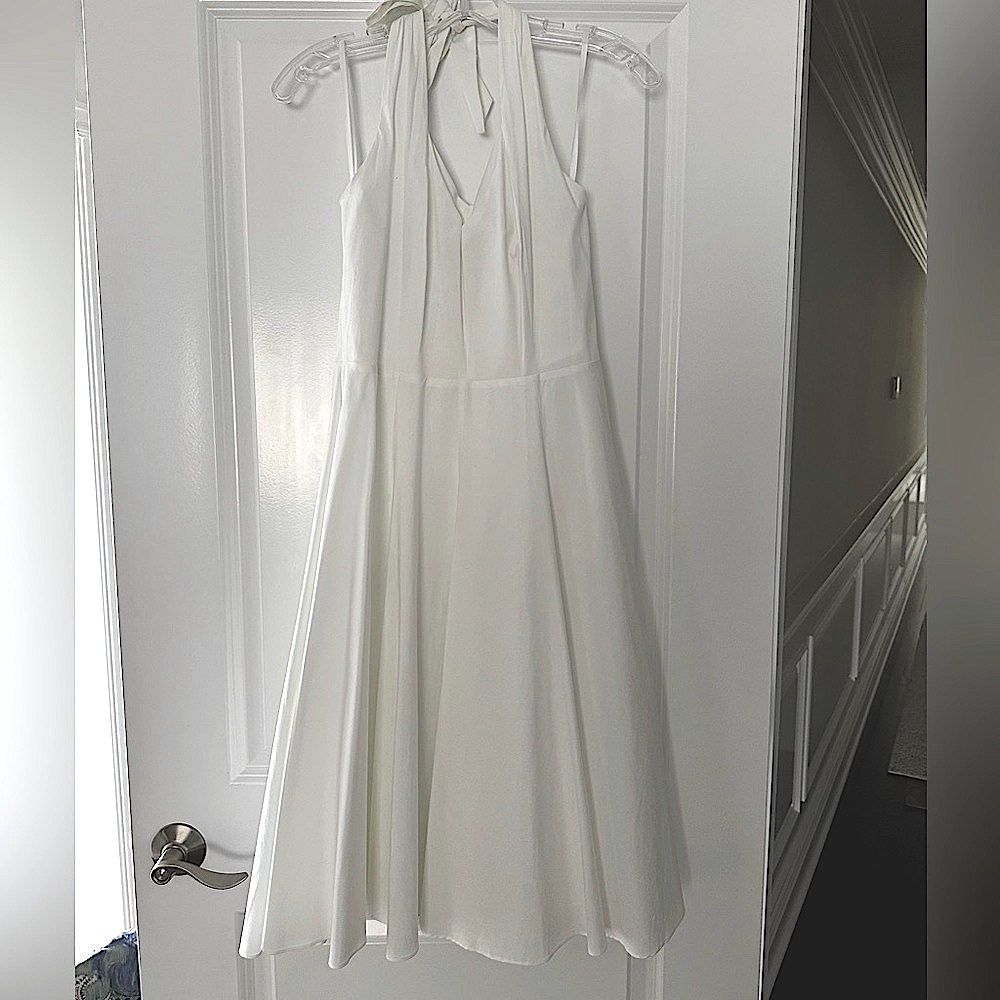 NWT….Ann Taylor White Halter Sundress